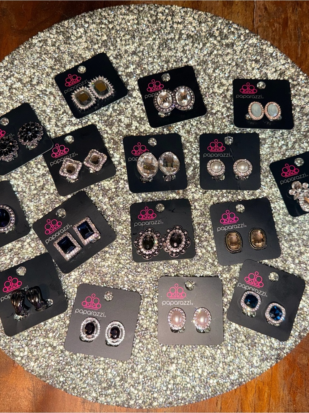 Lot of 16 Paparazzi clip on earrings- Variety -NEW!